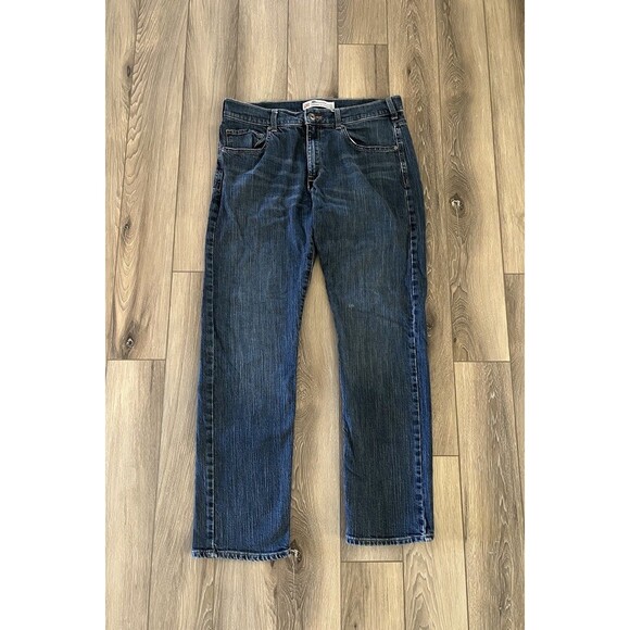 Lee L342 Modern Series Straight Leg Dark Wash Cotton Blend Denim Jeans 34x32 - Picture 1 of 8